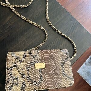 St. John Brown Snake Print Women's Bag NWOT
